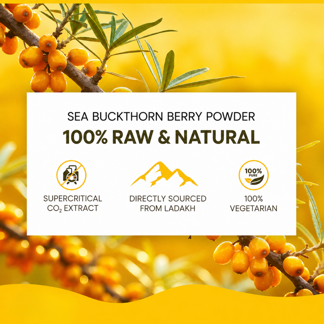 Mantrust Sea Buckthorn Capsules 500mg | Omega 3, 6, 7 & 9 for Skin & Daily Wellness | 60 Capsules