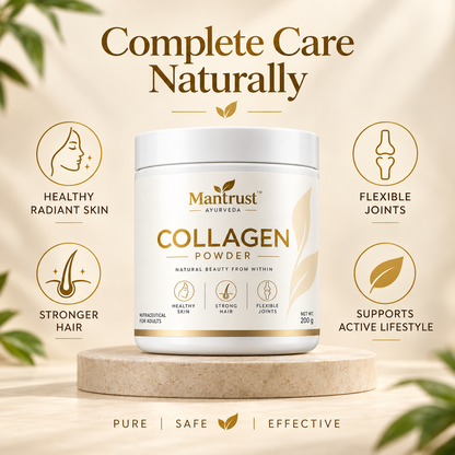 Mantrust Collagen Powder 200g for Healthy Skin, Strong Hair & Joint Support