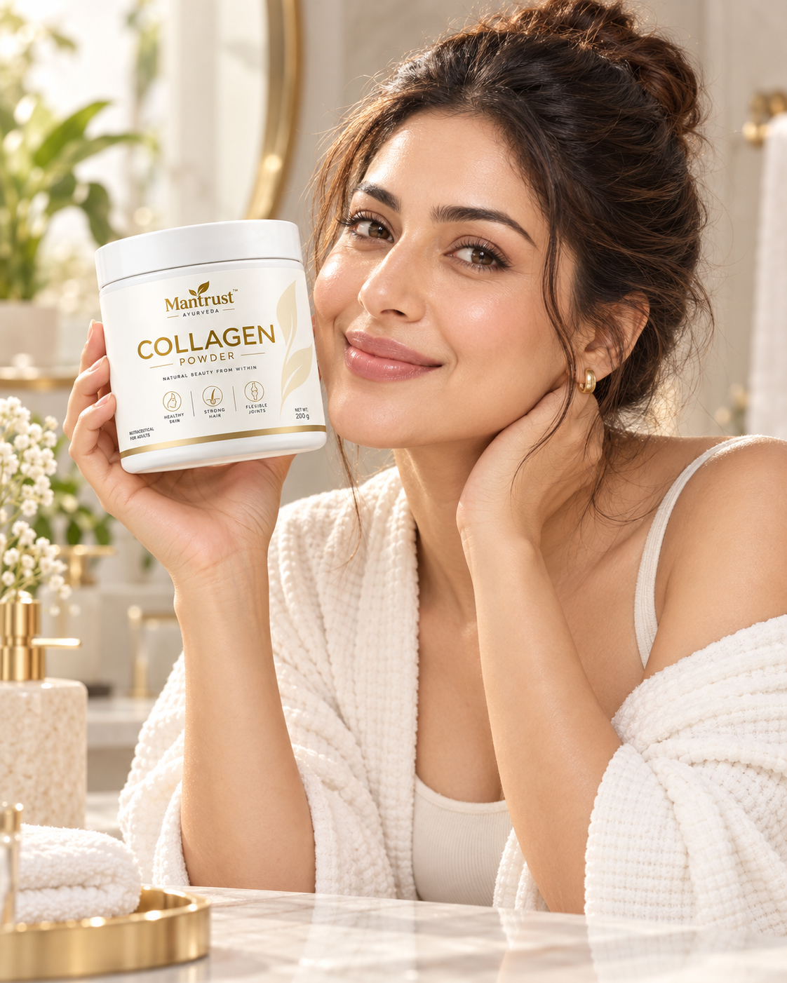 Mantrust Collagen Powder 200g for Healthy Skin, Strong Hair & Joint Support