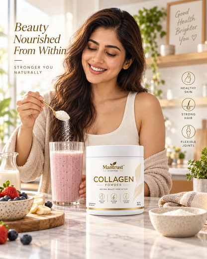 Mantrust Collagen Powder 200g for Healthy Skin, Strong Hair & Joint Support