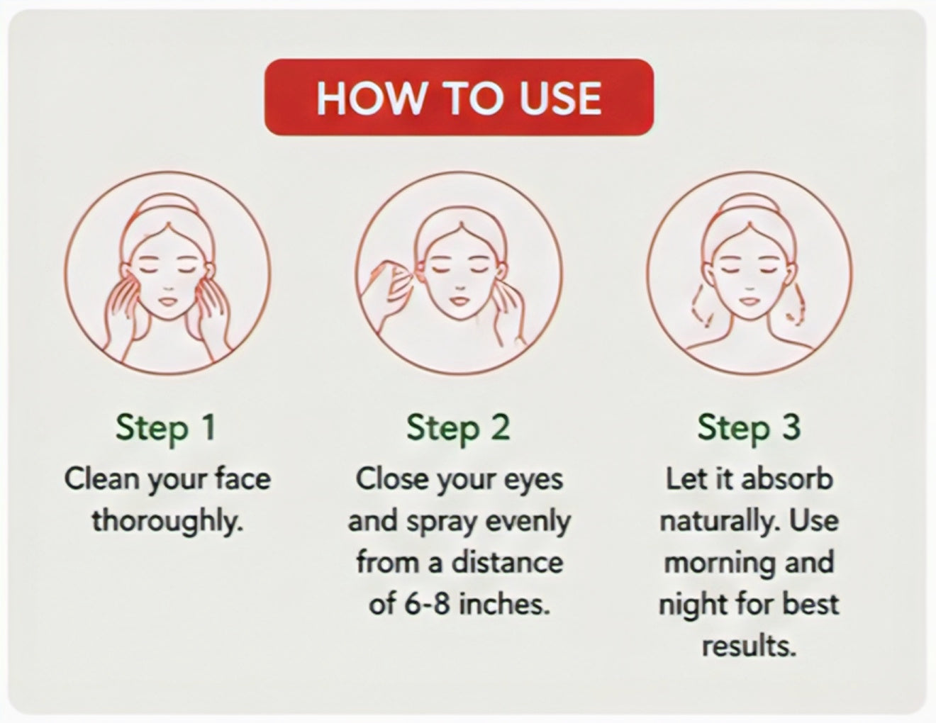 Women skin spray