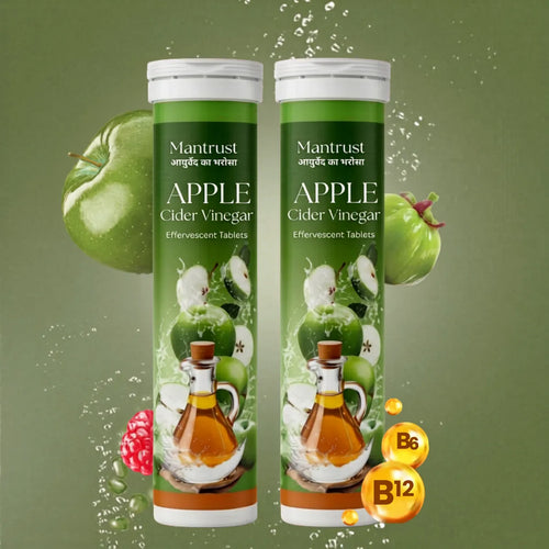 Mantrust Apple Cider Vinegar Effervescent Tablets for Metabolism, Digestion & Weight Management – Green Apple
