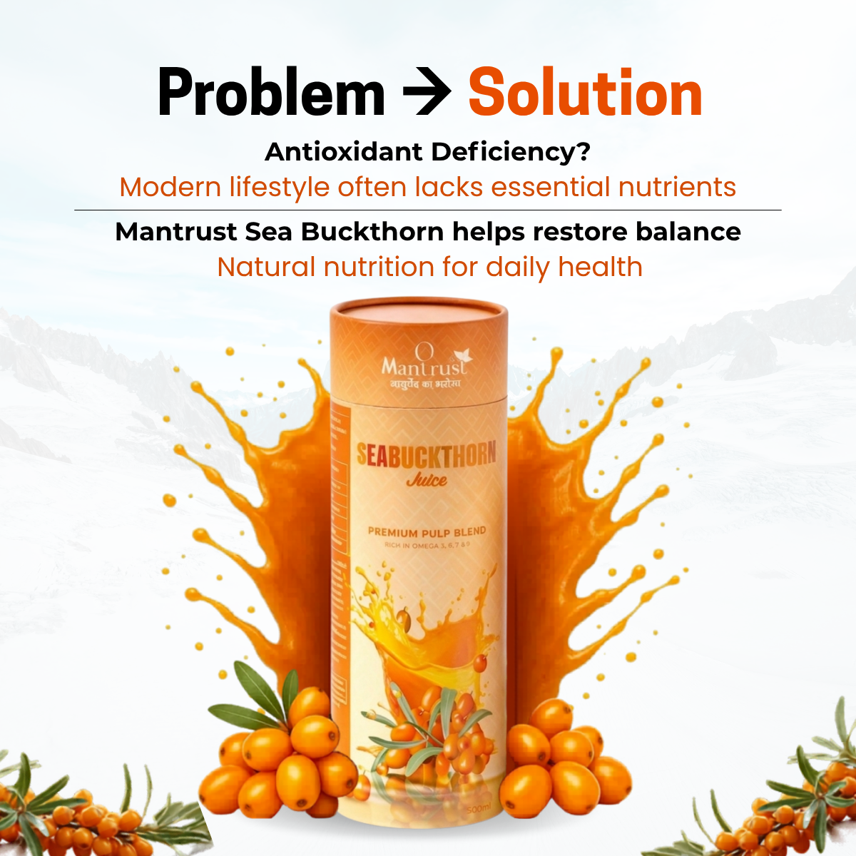 100% Natural Himalayan Sea Buckthorn Pulp – Pure Superfood for Immunity, Skin & Daily Wellness
