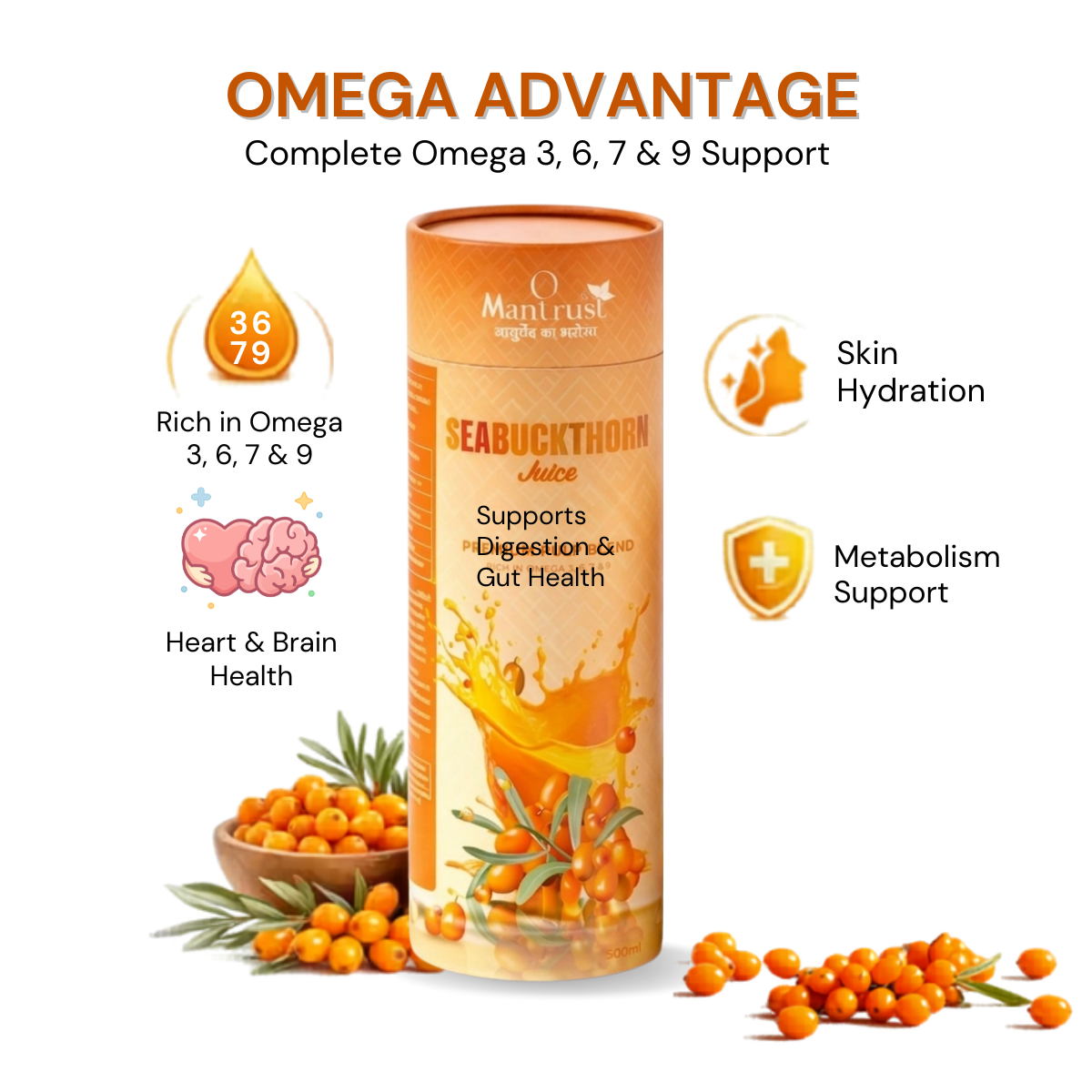 100% Natural Himalayan Sea Buckthorn Pulp – Pure Superfood for Immunity, Skin & Daily Wellness